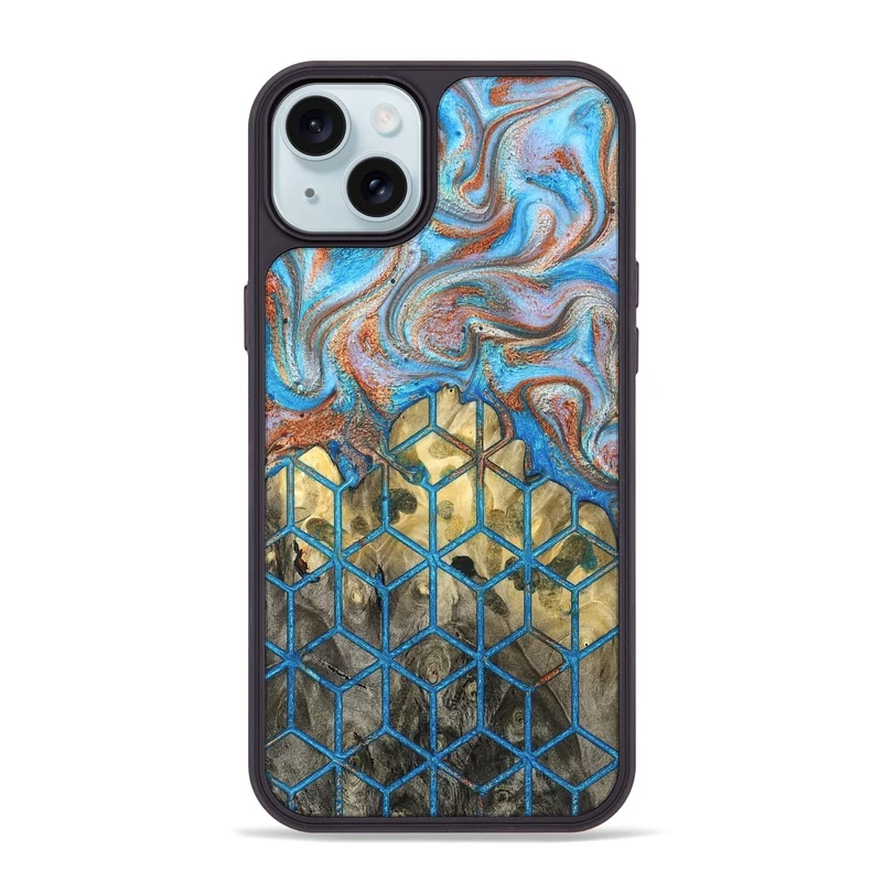 iPhone 15 Plus Wood Phone Case - Dollie (Pattern, 829368)