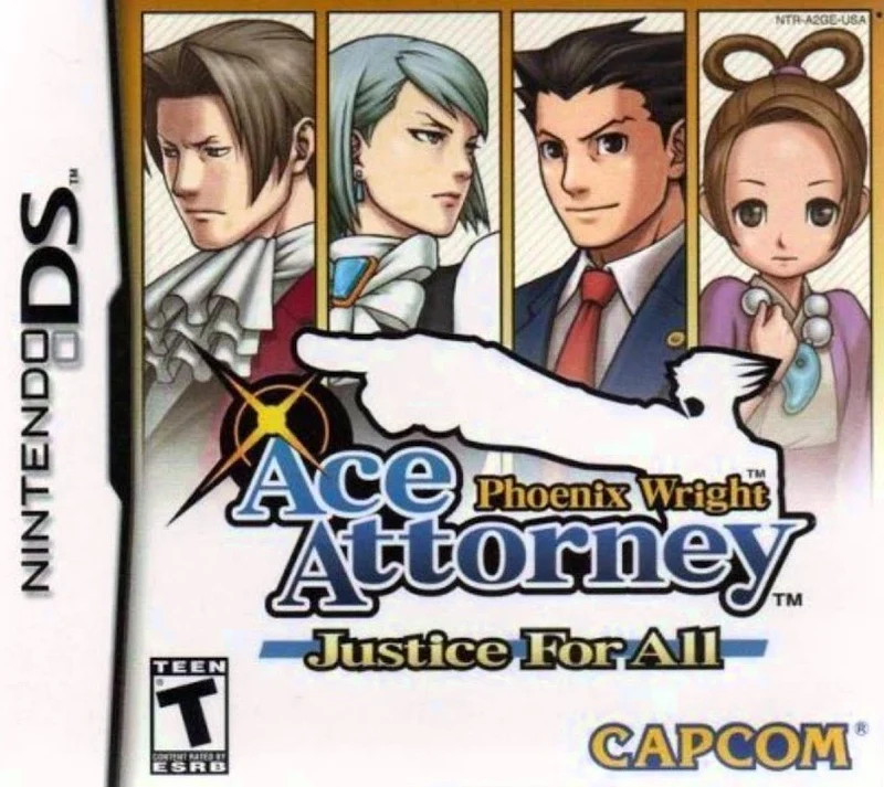 PHOENIX WRIGHT ACE ATTORNEY JUSTICE FOR ALL NINTENDO DS EDIZIONE AMERICANA
