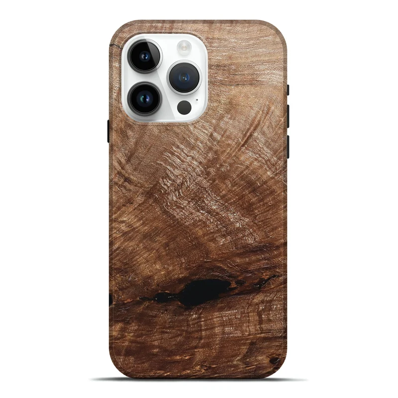 iPhone 15 Pro Max Wood Live Edge Phone Case - Amirah (Solid Wood, 829474)