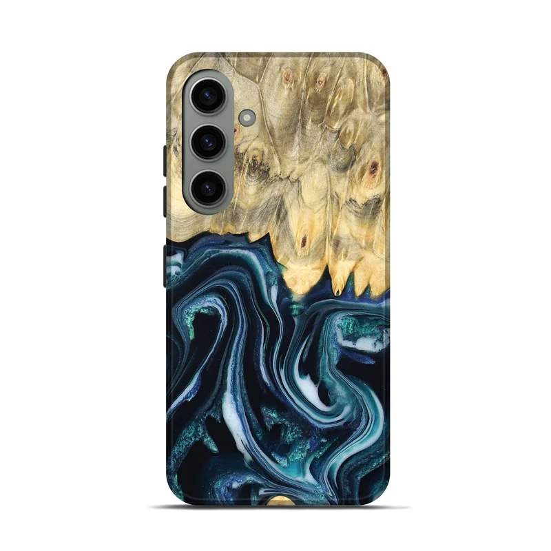Galaxy S24 Wood Live Edge Phone Case - Esta (Blue, 829480)
