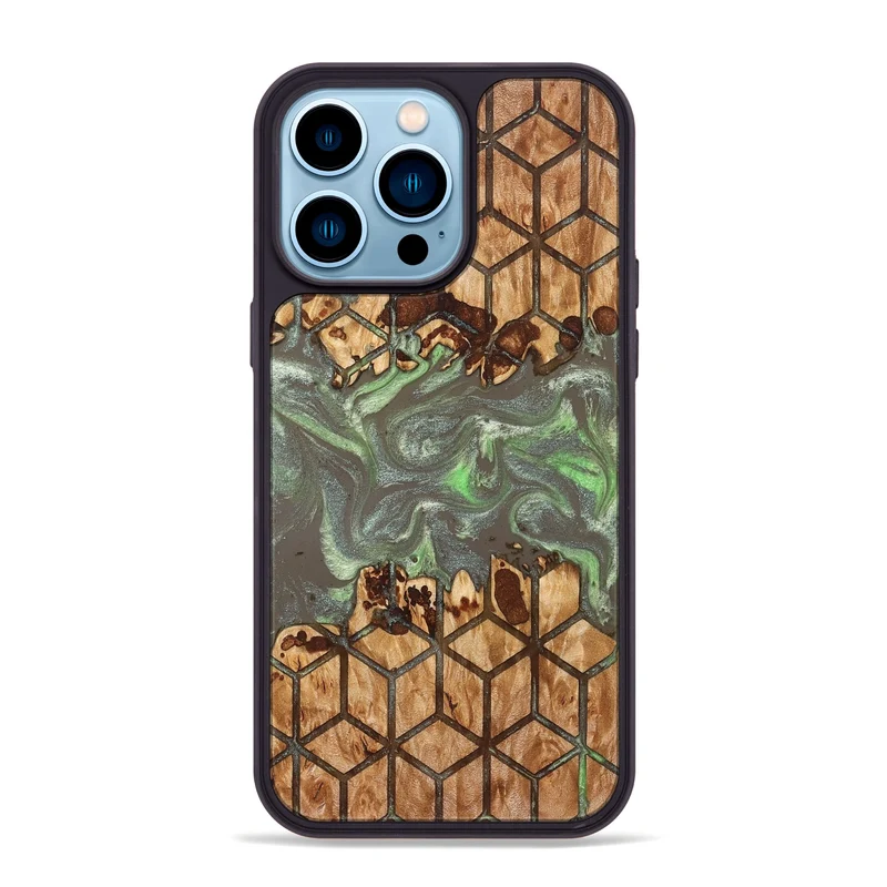 iPhone 14 Pro Max Wood Phone Case - Marcie (Pattern, 829362)