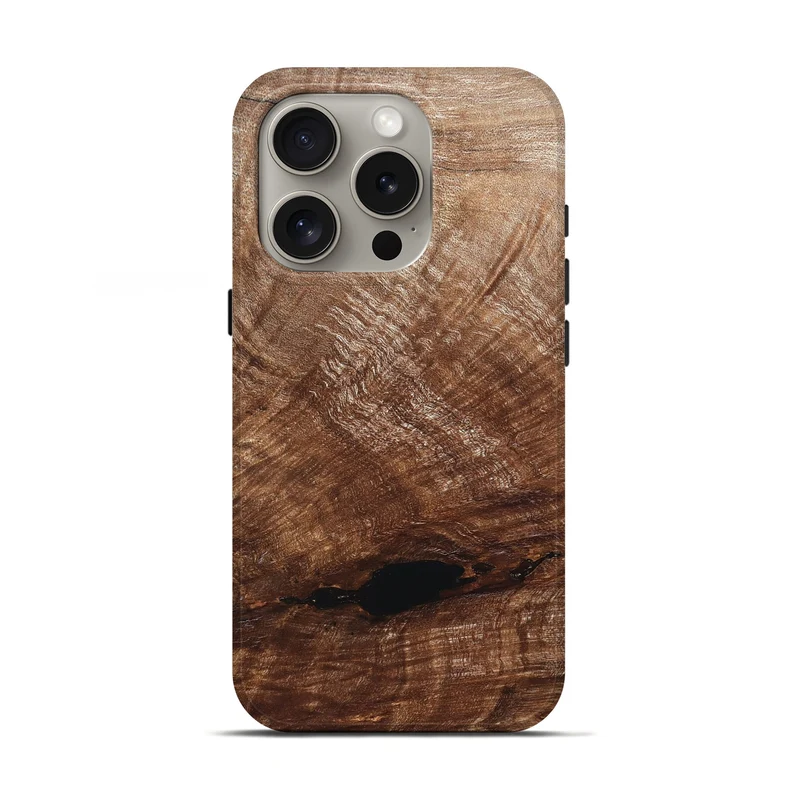 iPhone 16 Pro Wood Live Edge Phone Case - Amirah (Solid Wood, 829474)
