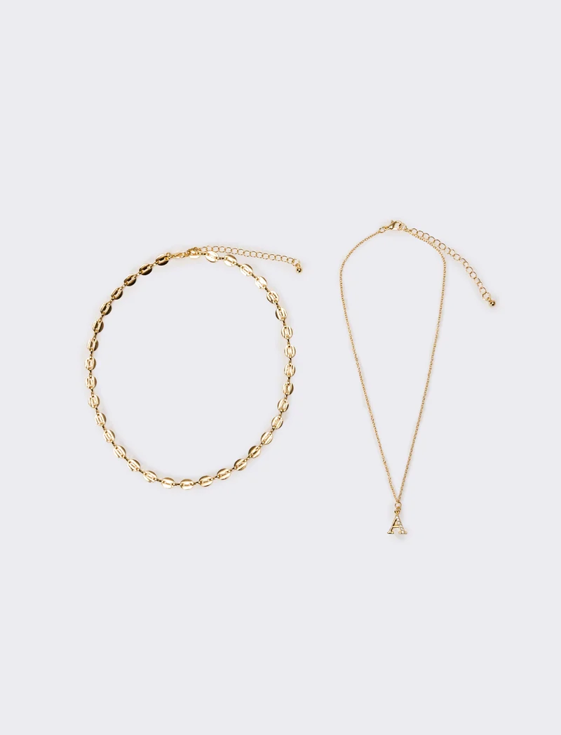 Collana donna con lettera iniziale - var 1