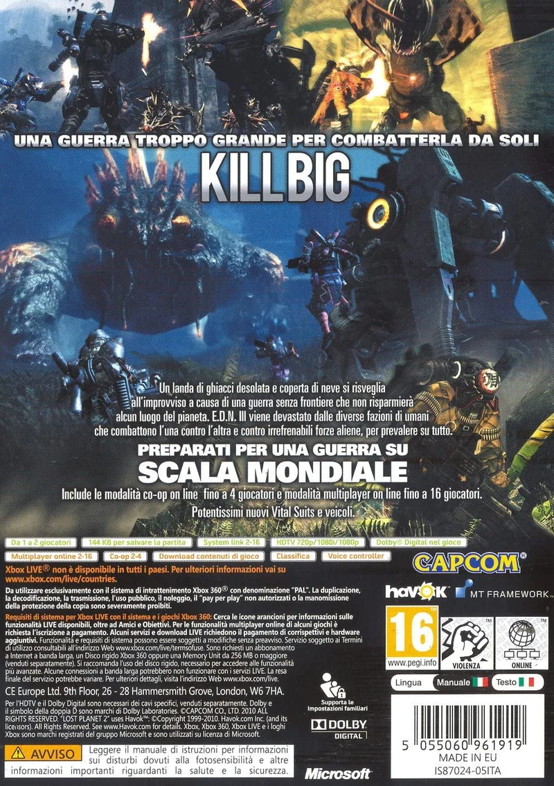 LOST PLANET 2 XBOX 360 EDIZIONE ITALIANA
