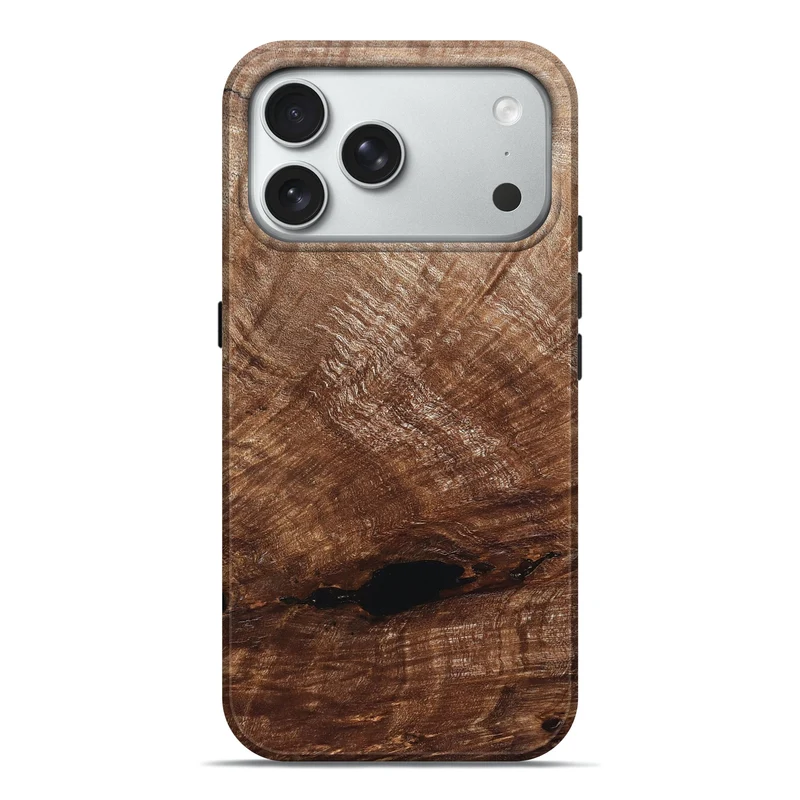 iPhone 18 Pro Max Wood Live Edge Phone Case - Amirah (Solid Wood, 829474)