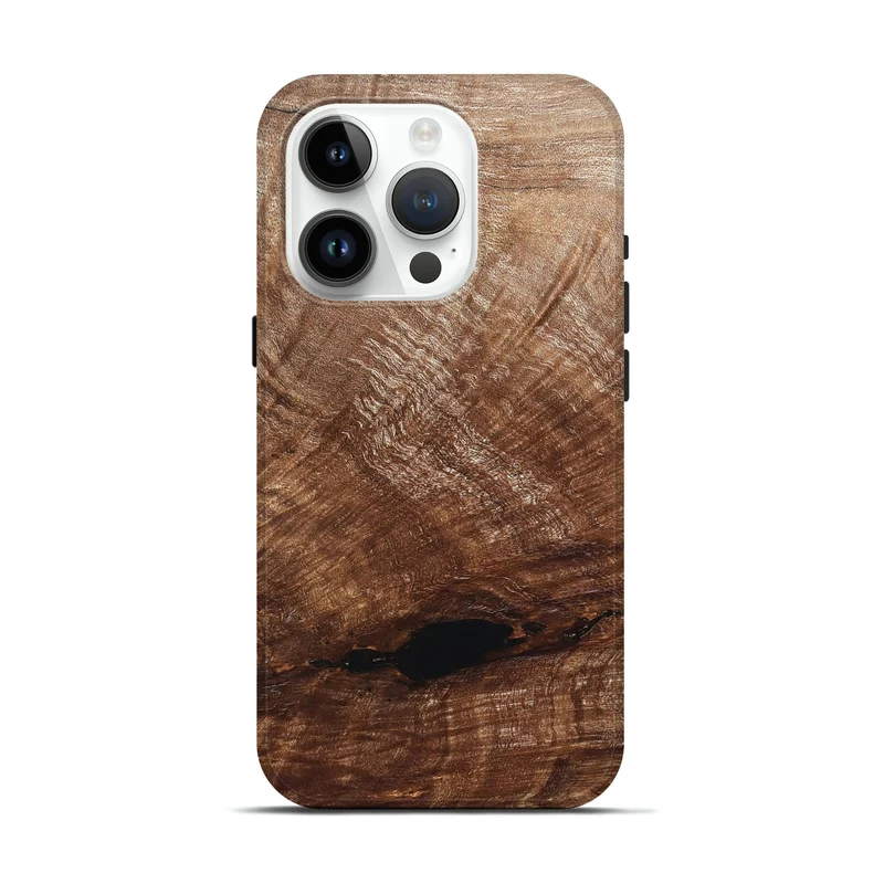 iPhone 15 Pro Wood Live Edge Phone Case - Amirah (Solid Wood, 829474)