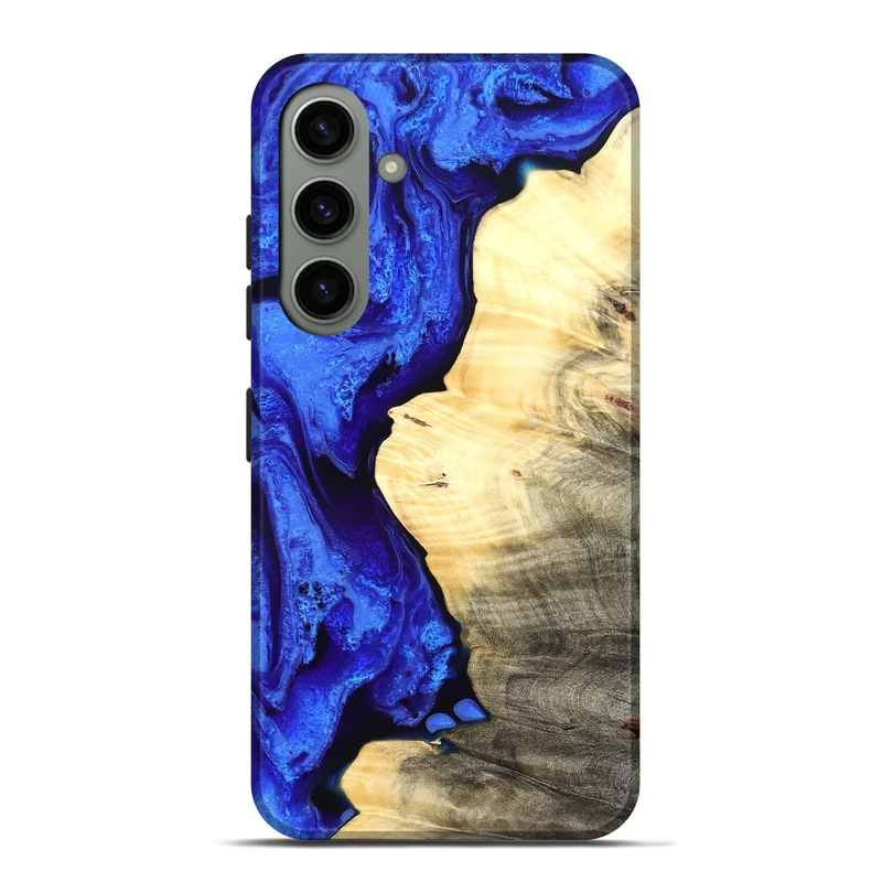 Galaxy S24 Plus Wood Live Edge Phone Case - Carey (Blue, 829497)