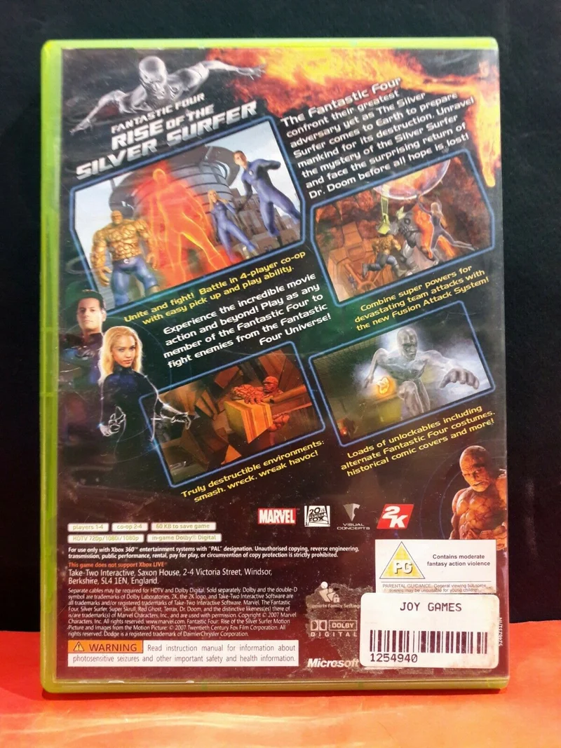 FANTASTIC FOUR RISE OF THE SILVER SURFER XBOX 360 EDIZIONE REGNO UINITO