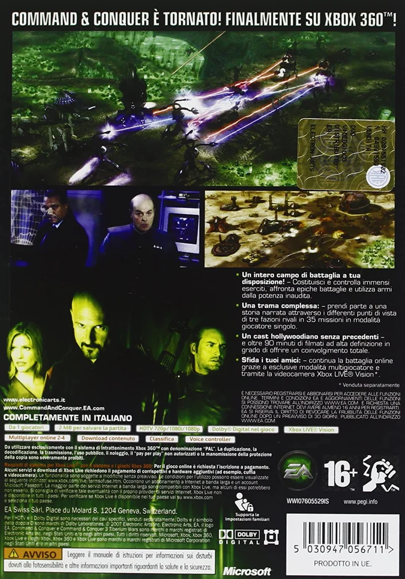 COMMAND E CONQUER TIBERIUM WARS XBOX 360 EDIZIONE ITALIANA