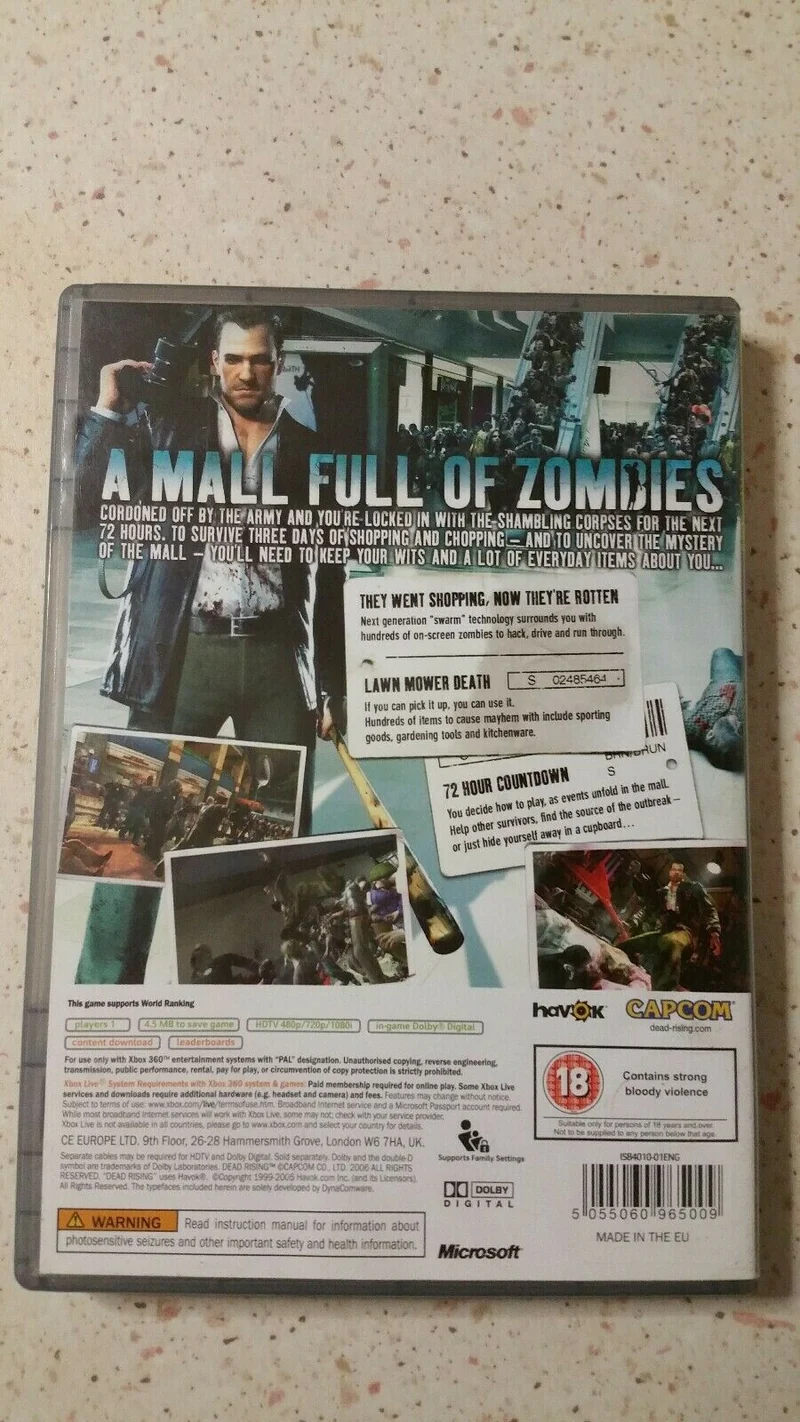 DEAD RISING CLASSICS XBOX 360 EDIZIONE REGNO UNITO