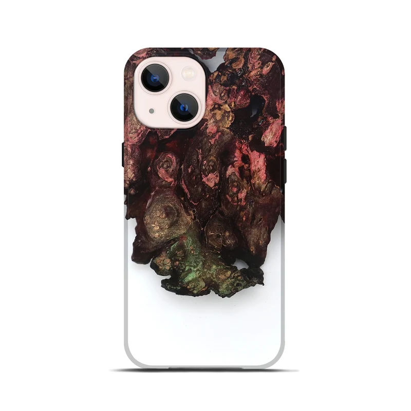 iPhone 13 mini Wood Live Edge Phone Case - Jaleesa (Clear, 829270)
