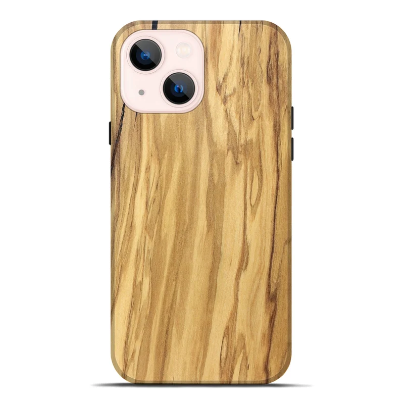iPhone 14 Plus Wood Live Edge Phone Case - Mael (Solid Wood, 829267)