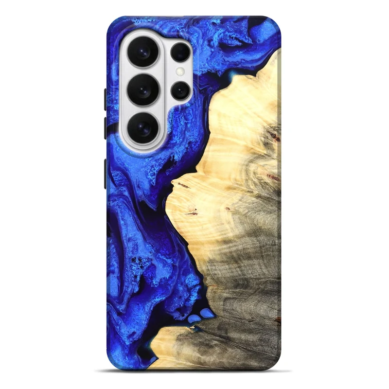 Galaxy S26 Ultra Wood Live Edge Phone Case - Carey (Blue, 829497)