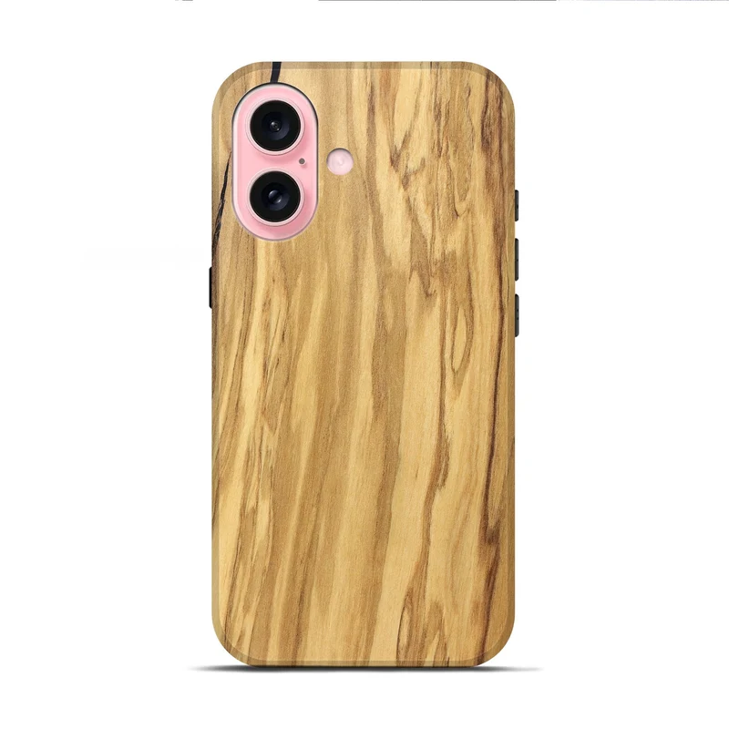 iPhone 16 Wood Live Edge Phone Case - Mael (Solid Wood, 829267)