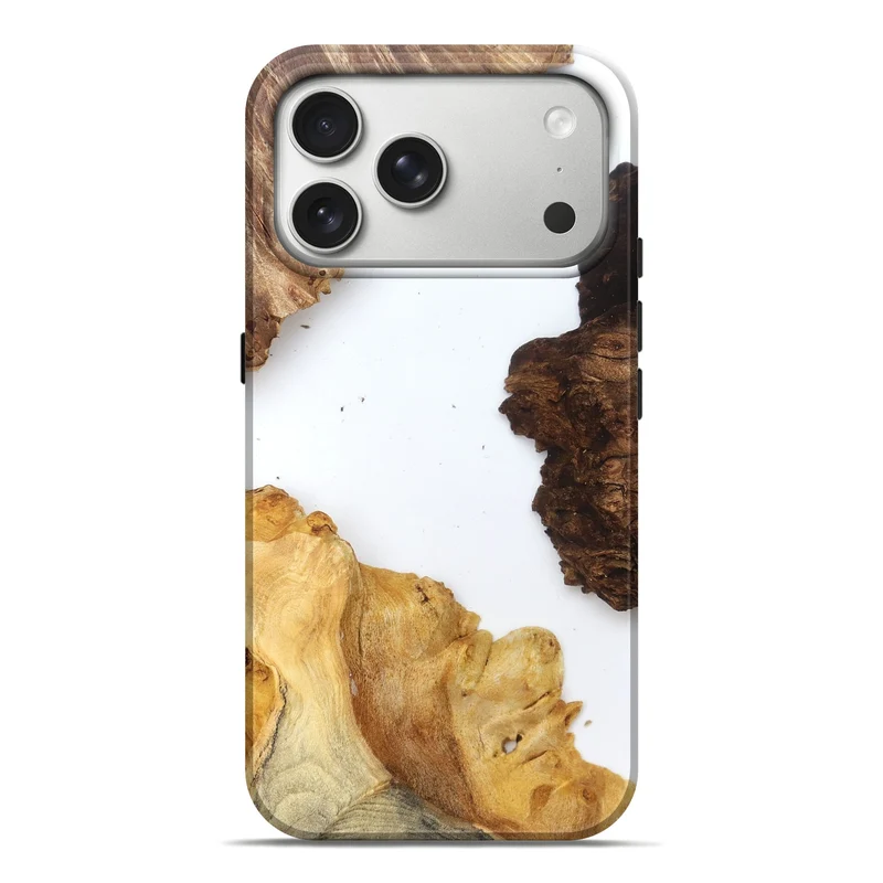 iPhone 17 Pro Max Wood Live Edge Phone Case - Silvia (Clear, 829297)