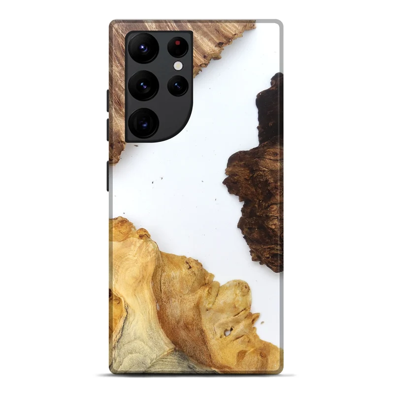 Galaxy S22 Ultra Wood Live Edge Phone Case - Silvia (Clear, 829297)