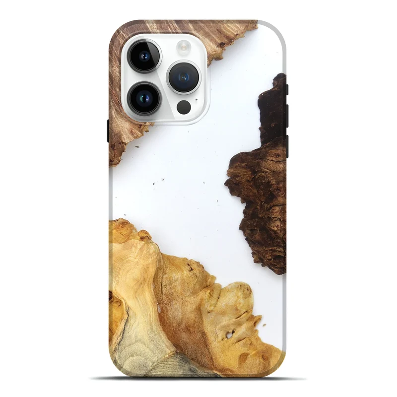 iPhone 15 Pro Max Wood Live Edge Phone Case - Silvia (Clear, 829297)