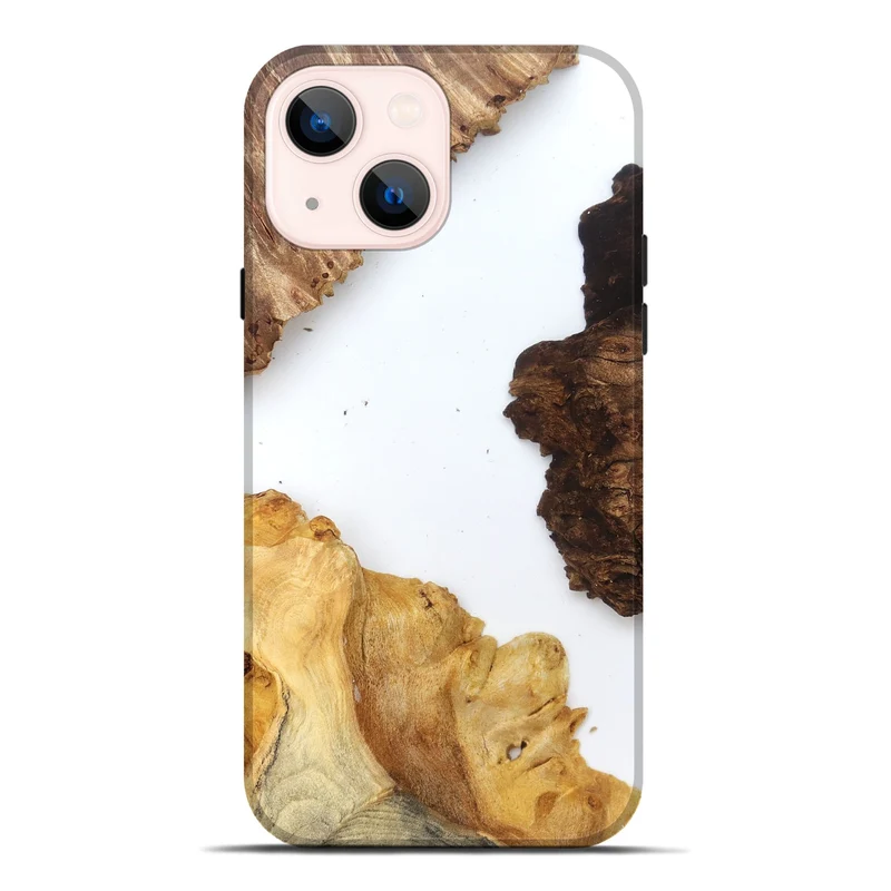 iPhone 14 Plus Wood Live Edge Phone Case - Silvia (Clear, 829297)