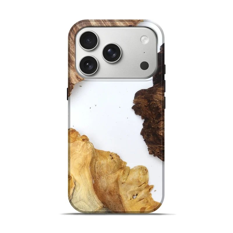 iPhone 17 Pro Wood Live Edge Phone Case - Silvia (Clear, 829297)
