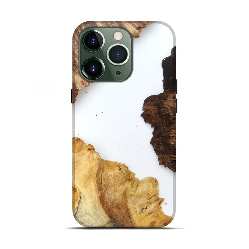 iPhone 13 Pro Wood Live Edge Phone Case - Silvia (Clear, 829297)