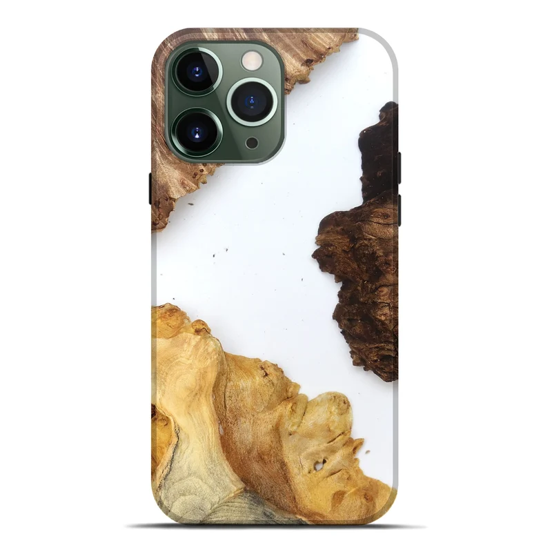 iPhone 13 Pro Max Wood Live Edge Phone Case - Silvia (Clear, 829297)