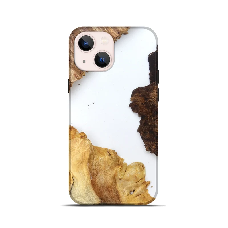 iPhone 13 mini Wood Live Edge Phone Case - Silvia (Clear, 829297)