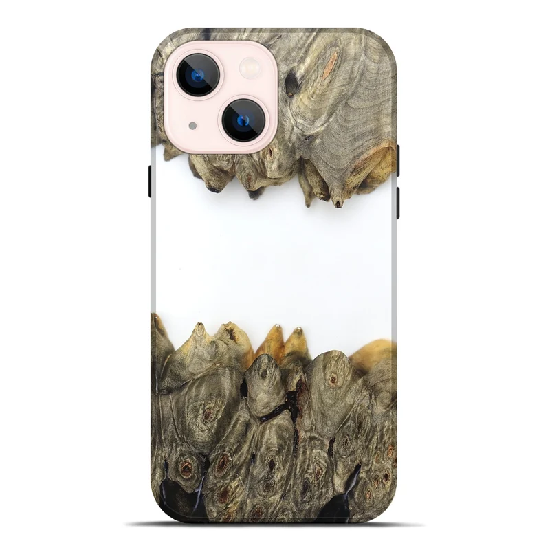 iPhone 14 Plus Wood Live Edge Phone Case - Jodie (Clear, 829296)