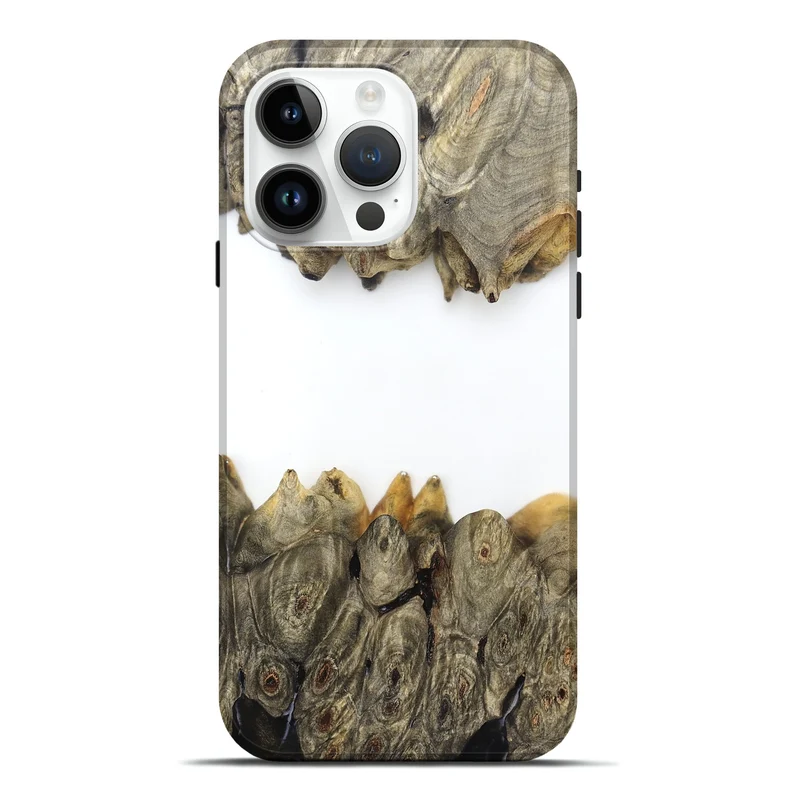 iPhone 15 Pro Max Wood Live Edge Phone Case - Jodie (Clear, 829296)