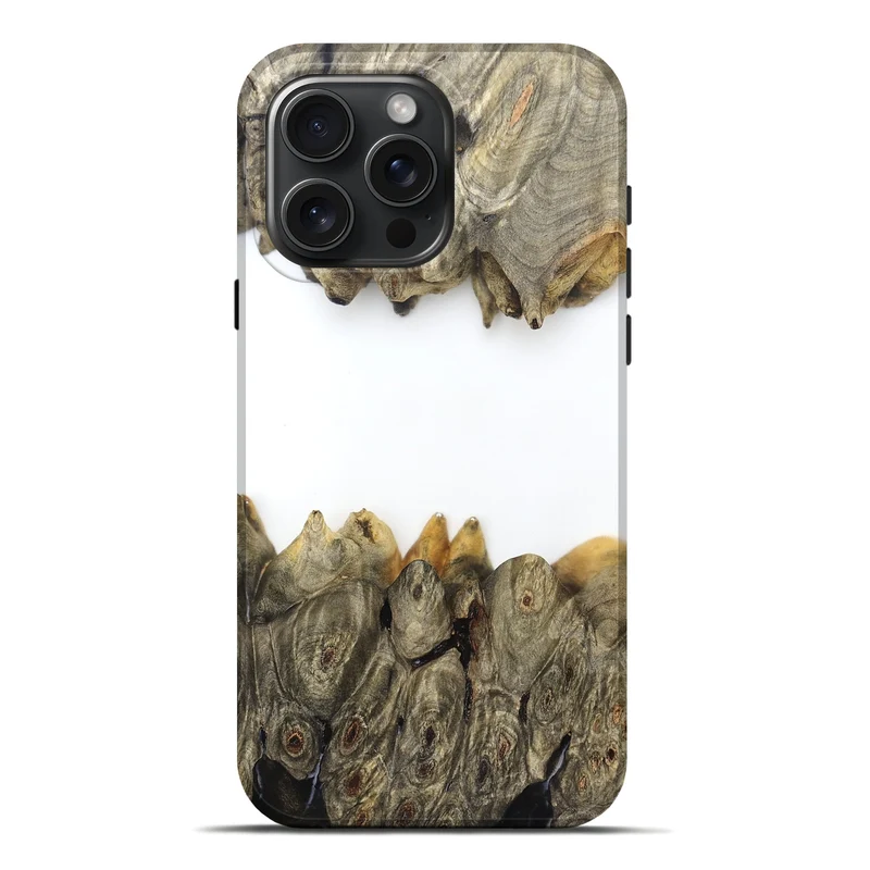 iPhone 16 Pro Max Wood Live Edge Phone Case - Jodie (Clear, 829296)