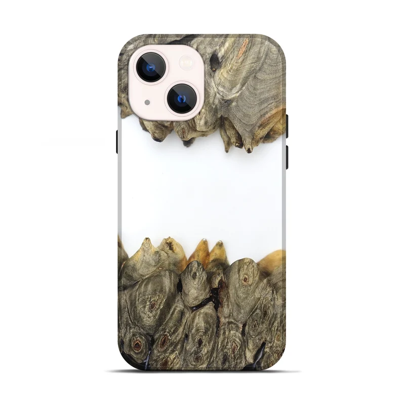 iPhone 13 Wood Live Edge Phone Case - Jodie (Clear, 829296)