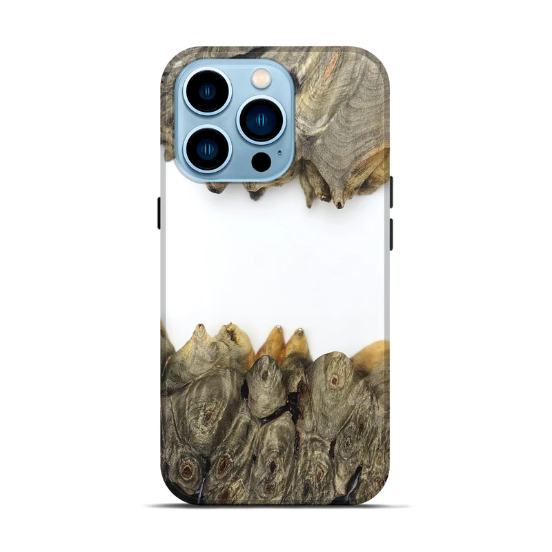 iPhone 14 Pro Wood Live Edge Phone Case - Jodie (Clear, 829296)