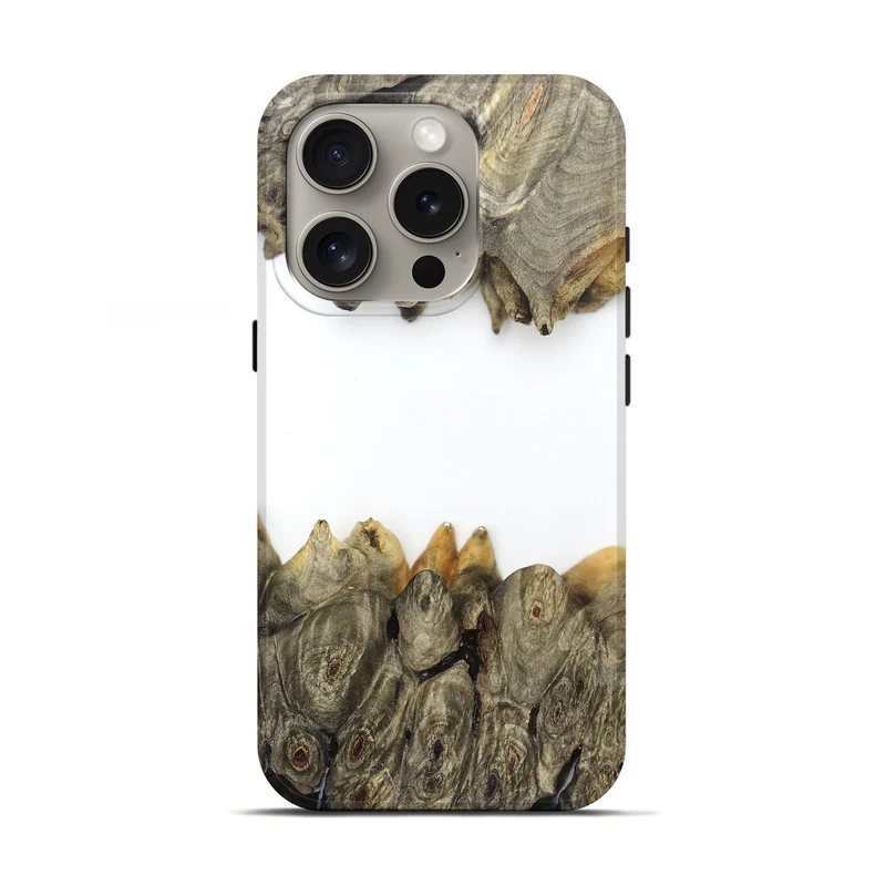 iPhone 16 Pro Wood Live Edge Phone Case - Jodie (Clear, 829296)