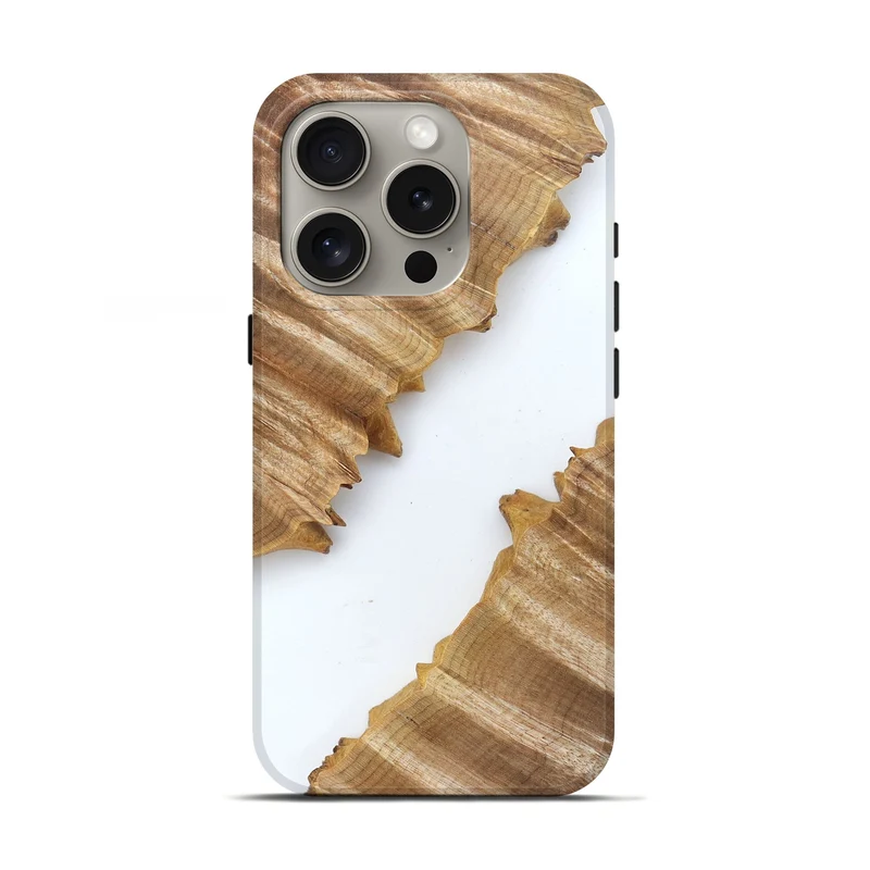 iPhone 16 Pro Wood Live Edge Phone Case - Al (Clear, 829292)