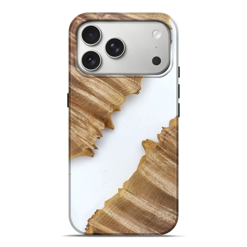 iPhone 17 Pro Max Wood Live Edge Phone Case - Al (Clear, 829292)