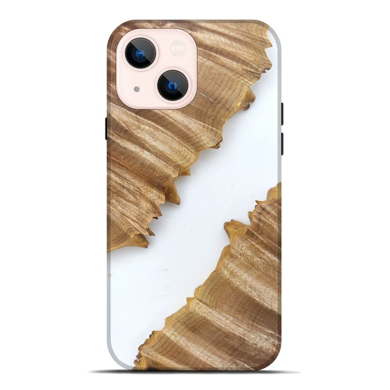 iPhone 14 Plus Wood Live Edge Phone Case - Al (Clear, 829292)