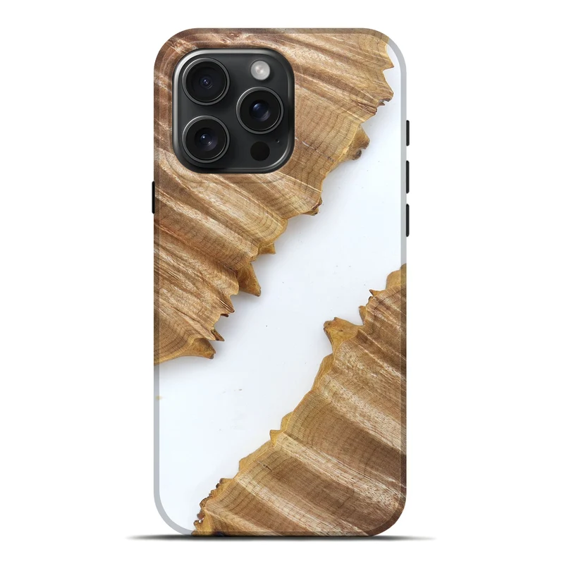 iPhone 16 Pro Max Wood Live Edge Phone Case - Al (Clear, 829292)