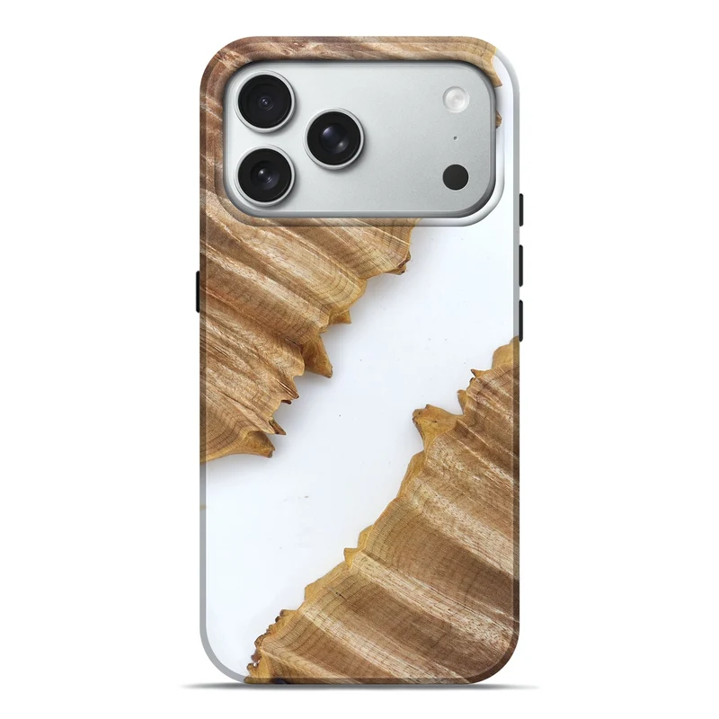 iPhone 18 Pro Max Wood Live Edge Phone Case - Al (Clear, 829292)