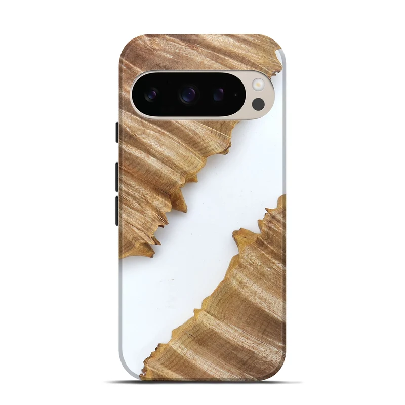 Pixel 10 Pro Wood Live Edge Phone Case - Al (Clear, 829292)