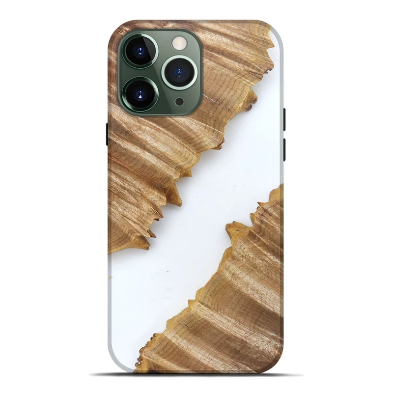 iPhone 13 Pro Max Wood Live Edge Phone Case - Al (Clear, 829292)