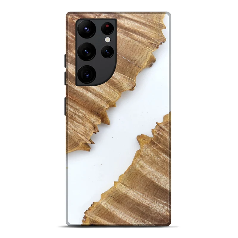 Galaxy S22 Ultra Wood Live Edge Phone Case - Al (Clear, 829292)