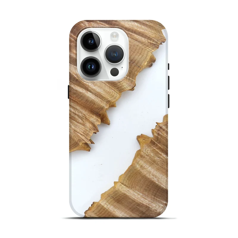 iPhone 15 Pro Wood Live Edge Phone Case - Al (Clear, 829292)
