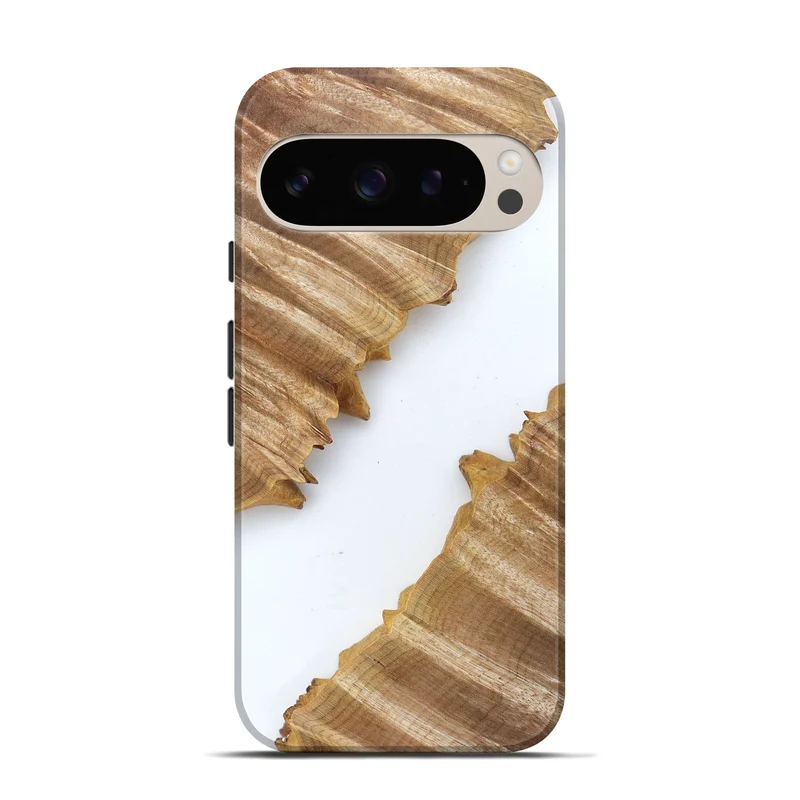 Pixel 9 Wood Live Edge Phone Case - Al (Clear, 829292)