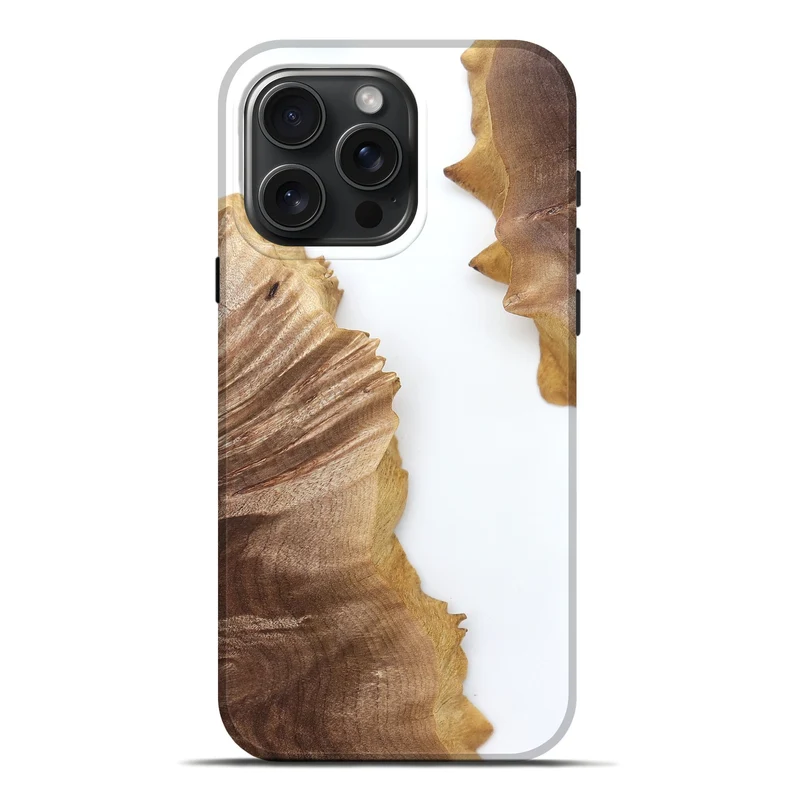 iPhone 16 Pro Max Wood Live Edge Phone Case - Blake (Clear, 829289)