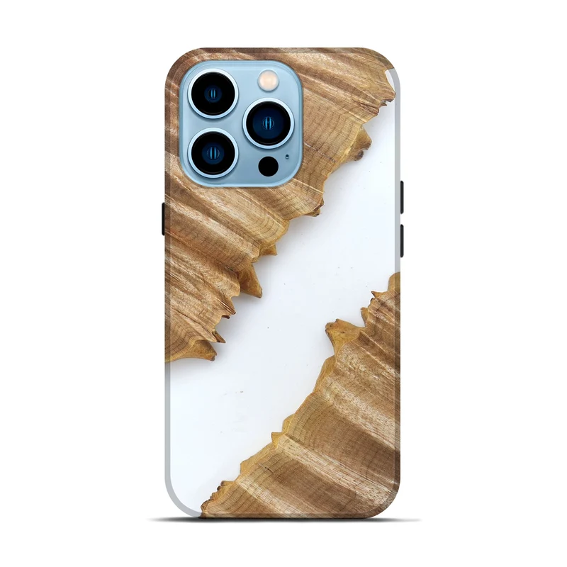 iPhone 14 Pro Wood Live Edge Phone Case - Al (Clear, 829292)