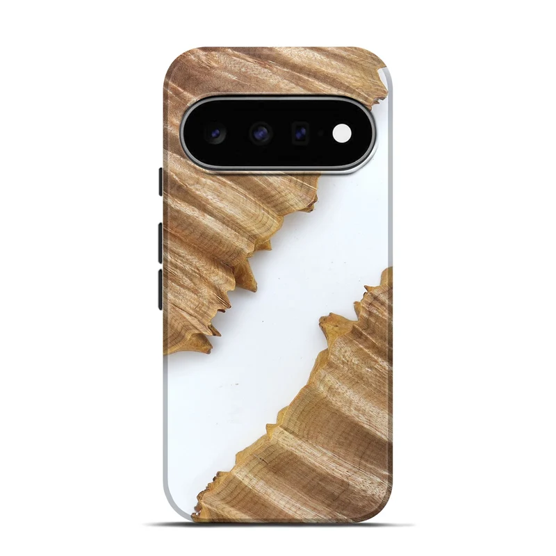 Pixel 11 Pro Wood Live Edge Phone Case - Al (Clear, 829292)