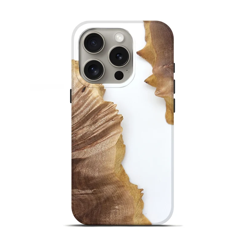 iPhone 16 Pro Wood Live Edge Phone Case - Blake (Clear, 829289)