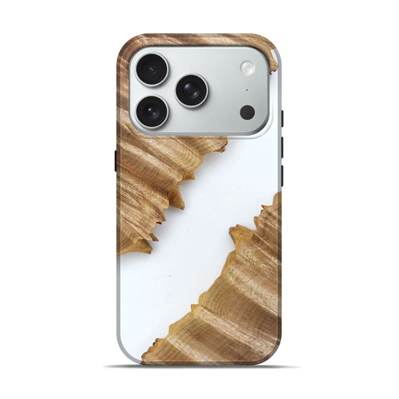 iPhone 18 Pro Wood Live Edge Phone Case - Al (Clear, 829292)