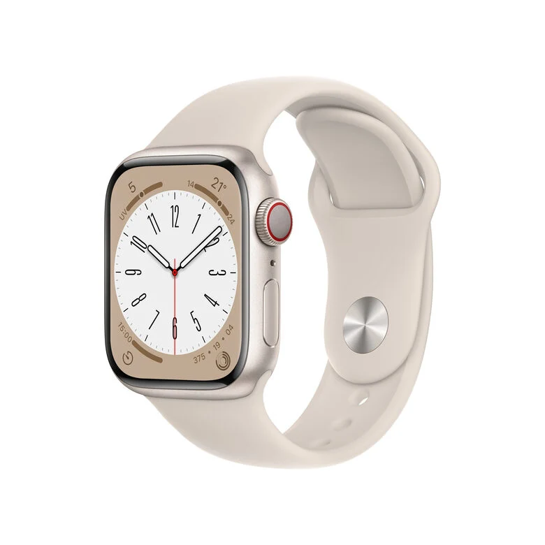 Apple Watch Series 8 GPS + Cellular 41mm Cassa in Alluminio color Galassia con Cinturino Sport Band Galassia - Regular