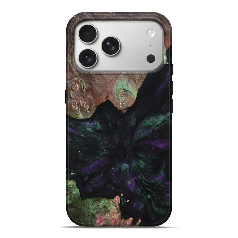iPhone 17 Pro Max Wood Live Edge Phone Case - Leo (Cosmos, 829502)