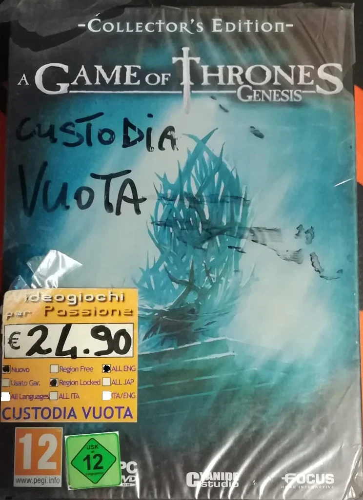 A GAME OF THRONES GENESIS COLLECTOR'S EDITION PC GAMES EDIZIONE INGLESE